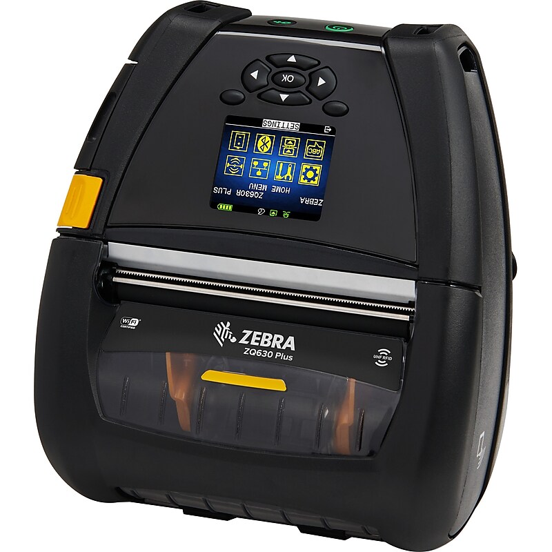 Zebra ZQ63-AUFA004-00 ZQ630+ Direct Thermal Barcode Printer, Bluetooth, Black image 1