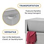 Whitmor Hamper with Lid, Fabric, Gray (578414335ALYPDQ)~#|#~617B993B-ED5A-417B-AF17581C123E5EA0_sc7
