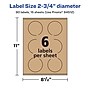 Avery Laser/Inkjet Multipurpose Circle Labels, 2.75" Dia, Kraft Brown, 90/Pack (94512)~#|#~617BD6DA-E24B-47DC-B9C7BA59DCAE929E_sc7