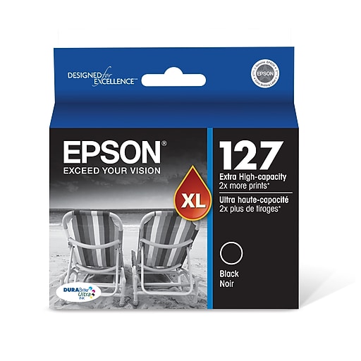 Epson T127XL Black Extra High Yield Ink Cartridge | Staples