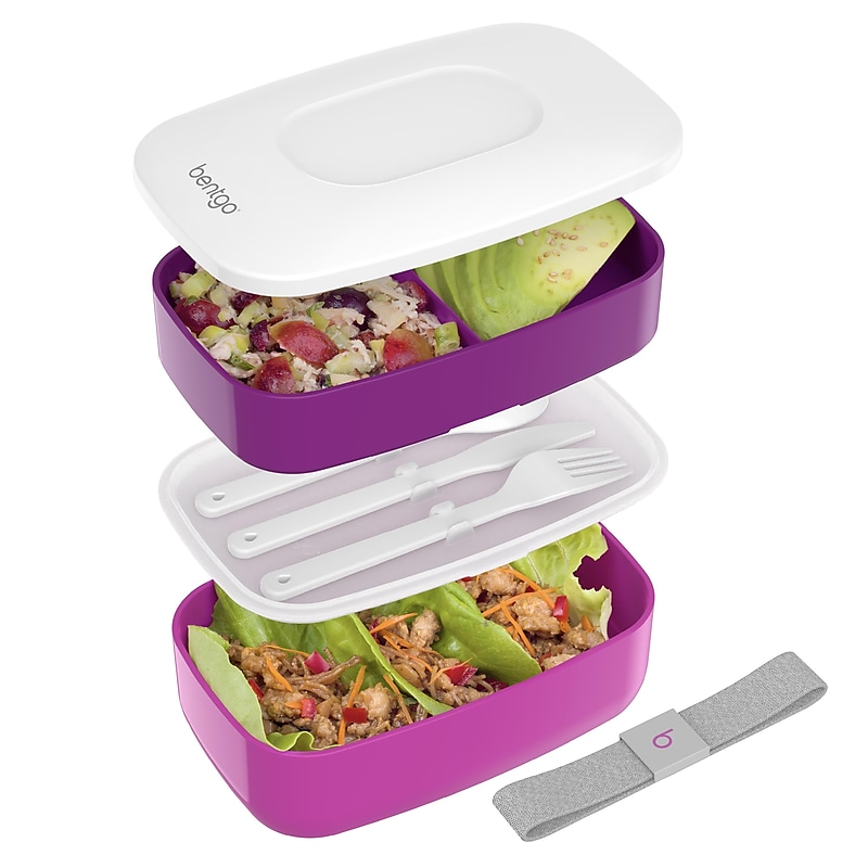 bentgo Classic All-in-One Bento Box, 2-Compartment, Purple (BENTGO-P) image 1