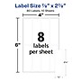 Avery Erasable Multipurpose Labels, 7/8" x 2-7/8", White, Non-Printable, 80 Labels/Pack (5429)~#|#~61829145-64E2-4050-A3A029BA3741BA38_sc7