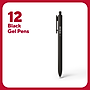 TRU RED Retractable Quick Dry Gel Pens, Medium Point, 0.7mm, Black, Dozen (TR54498-CC)~#|#~61835130-AC0D-4C72-A72BE5BC79C72C02_sc7