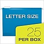 Pendaflex Reinforced Hanging File Folders, 1/5 Tab, Letter Size, Blue, 25/Box (PFX 4152 1/5 BLU)~#|#~6184BE48-05C2-430E-8409D4C3A95D7563_sc7