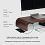 Anji Mountain Mango Wood Monitor Stand with Two USB Ports, Up to 32" Monitor, Walnut (MS-CRV-WAL-P)~#|#~61887B00-F1C0-43D4-A99C1CEAAB05E2CC_sc7