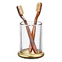 mDesign Glass Pencil Cup, Clear/Soft Brass (26030)~#|#~61892D4D-0118-4697-AD5CCDB497E2A562_sc7