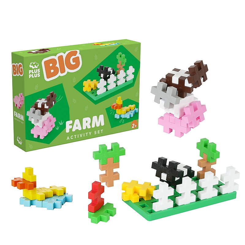 Plus-Plus Building Blocks BIG Farm Activity Set, 40 Pieces (PLL03992) image 1
