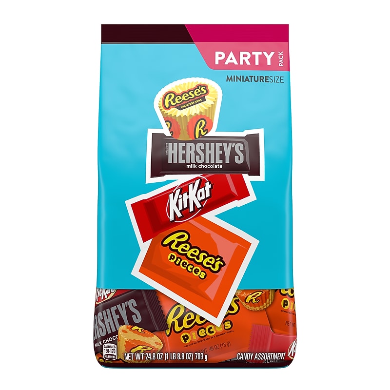 HERSHEY'S, KIT KAT and REESE'S Assorted Milk Chocolate Candy Party Pack, 24.8 oz. (246-00013) image 1