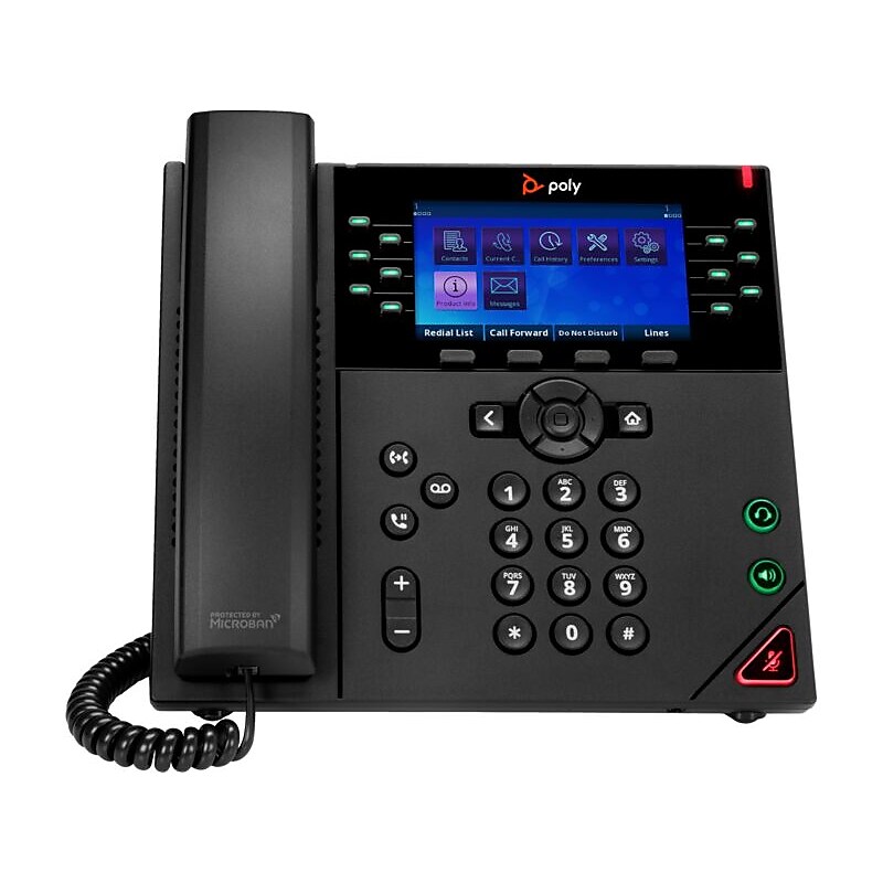 Poly OBi VVX 450 12-Line IP Phone and PoE-enabled, Black (89B60AA) image 1