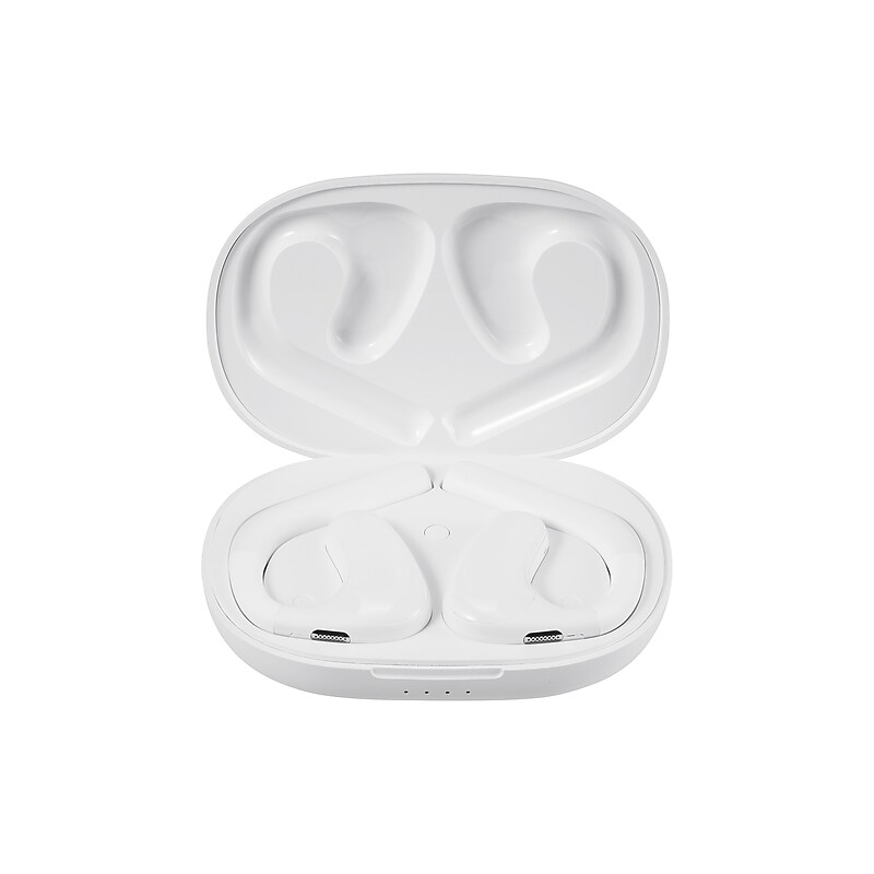 Altec Lansing Wireless Bluetooth Sport Active Open Wearable Earbuds with Charging case, White (MZX1020-WHT) image 1