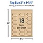 Avery 2" x 1-1/4"  Blank Price & Merchandise Tags, Kraft Brown, 450/Carton (95291-KMT25)~#|#~619BE231-495C-4C08-B2ABFDE82460055E_sc7