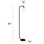 Creekwood Home 63" Metal Floor Lamp with Cylindrical Shade, Black (CWF-1000-BK)~#|#~61A1470F-A32B-46B7-88B6F35FFA043095_sc7