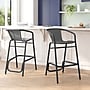 Flash Furniture Lila Indoor-Outdoor PE Rattan Restaurant Barstool, Gray, 2/Pack (2SDA632032RGY)~#|#~61A3789D-601F-4648-9FDBD9CC70399B35_sc7