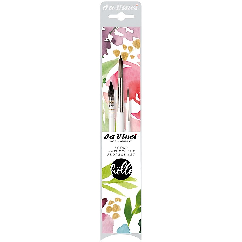 da Vinci Artist Signature Collection by Frau Hölle Watercolor Floral Brushes, Assorted, 3 /Pack (DVXVA41900) image 1