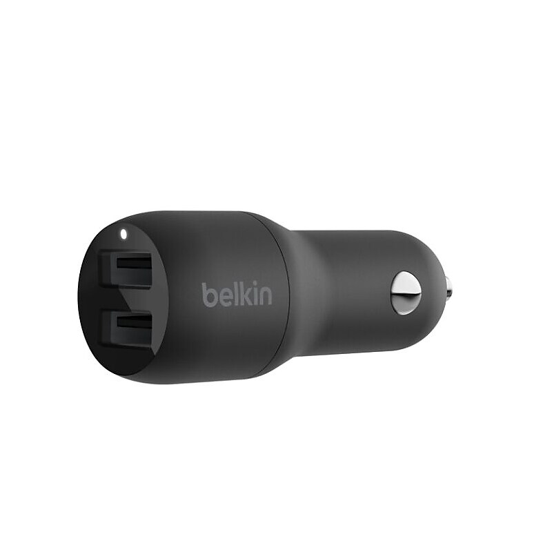 Belkin BOOST CHARGE Dual USB-A Car Charger 24W Black (CCB001BTBK) image 1