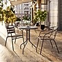 Flash Furniture Lila Glass Top Metal Table with 2 Stack Chairs, 23.75'' Round Bronze (TLH071RD017CBZ2)~#|#~61A98E28-B27F-4F77-880BA0780DB35AB5_sc7