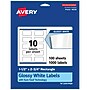 Avery Laser/Inkjet Rectangle Multipurpose Labels, 1.5" x 2.75", Glossy White, 1000 Labels/Box (94230)~#|#~61AD39AA-31BA-411A-8A2DF34B3D325377_sc7