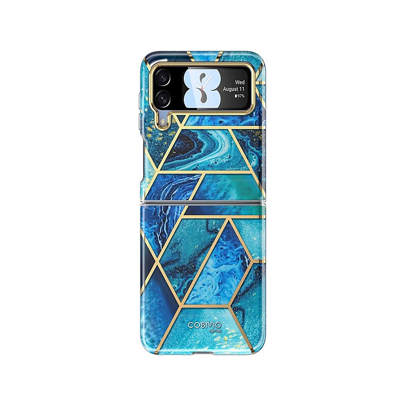 i-Blason Cosmo Ocean Blue Snap Case for Samsung Galaxy Z Flip4 (Galaxy2022-ZFlip4-5G-Cosmo-Ocean) image 1