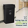 Alpine Industries Plastic Indoor Slim Commercial Trash Can with Lid, 23 Gallon, Black (477-BLK-PKG1)~#|#~61B19860-7B41-4F61-99246B1CCDA39293_sc7