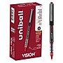 uni-ball Vision Rollerball Pen, Micro Point, 0.5mm, Red Ink, 12/Pack (60117)~#|#~61B26E2F-BFBB-4A1F-ADBFAD2838AA697D_sc7