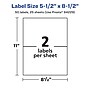 Avery Laser/Inkjet Multipurpose Labels, 8.5" x ", Glossy Clear, 50/Pack (94229)~#|#~61B2B40B-6B80-487A-96C87CAD7EA44C73_sc7