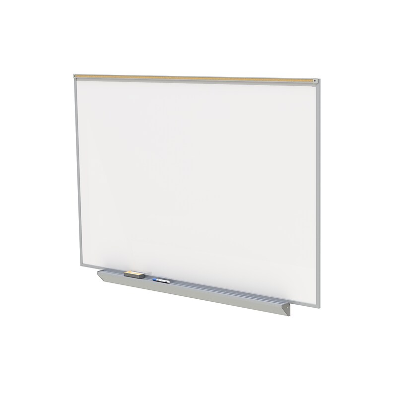 Ghent M1 Magnetic Porcelain Dry-Erase Whiteboard, Anodized Aluminum Frame, 4'H x 7' 4"W (A2M47) image 1