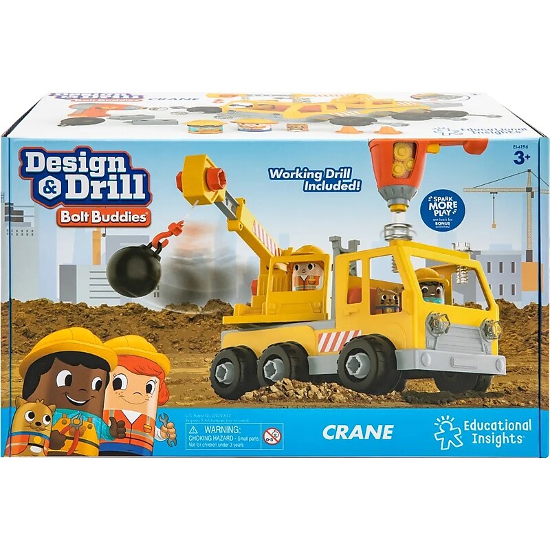 Educational Insights Design & Drill Bolt Buddies Crane (4196) image 1