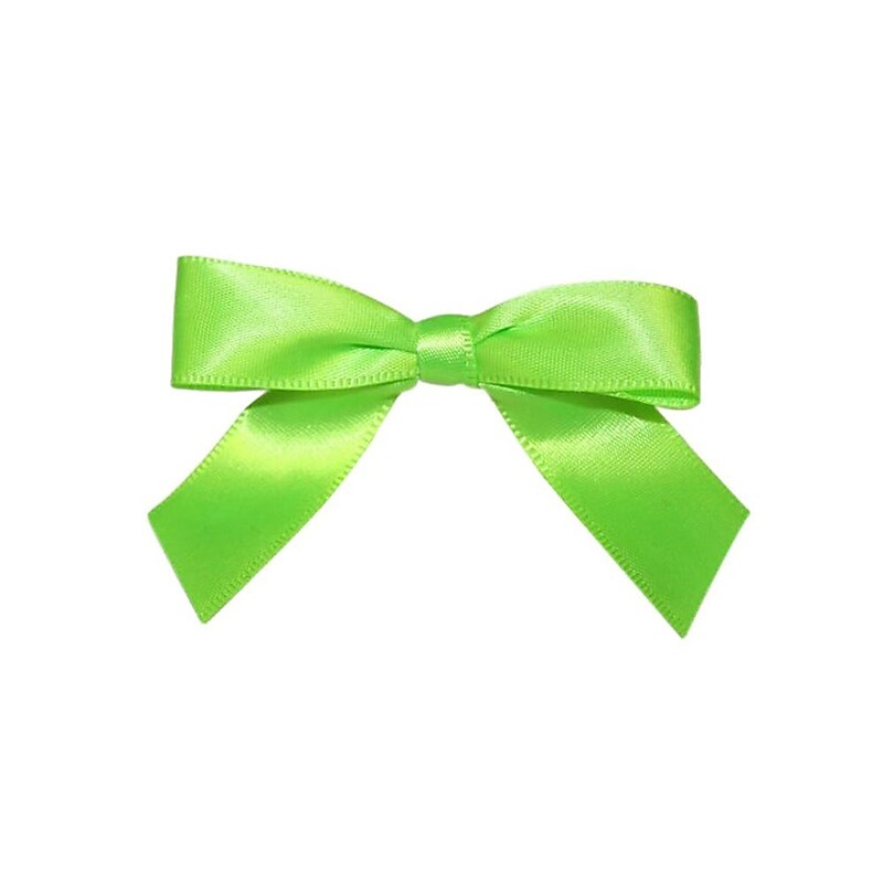JAM Paper Satin Bows, Citrus Green, 100/Pack (52640349189) image 1