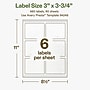Avery Hemp Rectangle Laser/Inkjet Multipurpose Labels, 3" x 3-3/4", Off-White (480/Box)~#|#~61B69C4D-CFEA-4C3E-8E73BDF9B5BE730F_sc7
