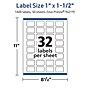 Avery TrueBlock Laser/Inkjet Rectangle Multipurpose Labels, 1" x 1.5", White, 1600/Box (94219)~#|#~61C13D3A-3A20-4A2C-98428F4D74FEB4EB_sc7