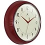 Infinity Instruments Round Retro Red Wall Clock, Aluminum, 12" (10940RD-12)~#|#~61C25F95-F070-4FB9-9051AB335CE89D11_sc7