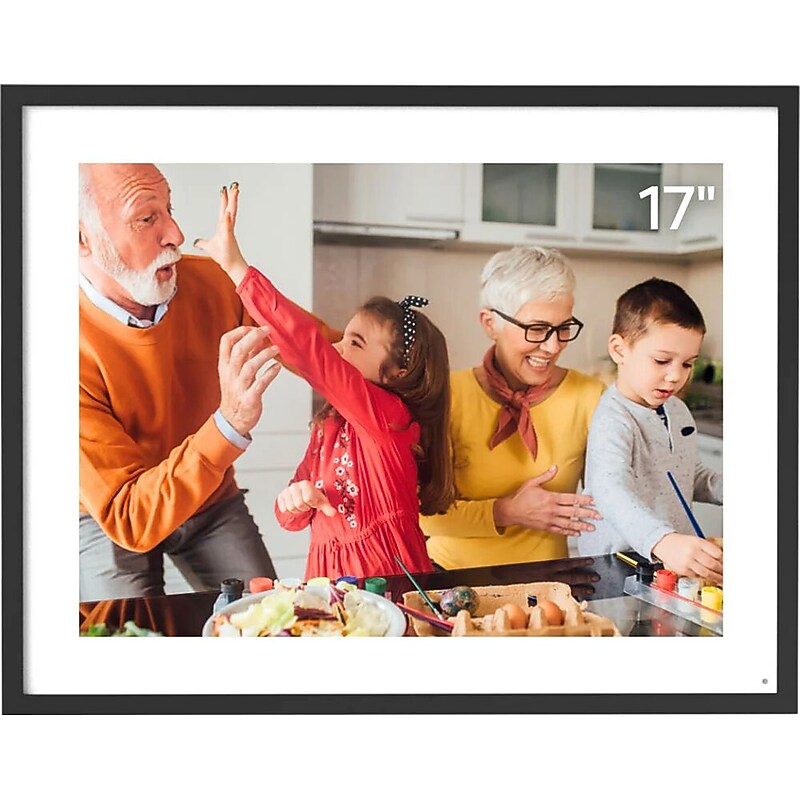 Cozyla 17" WiFi Digital Picture Frame, Gray/White (CD-3M341F) image 1