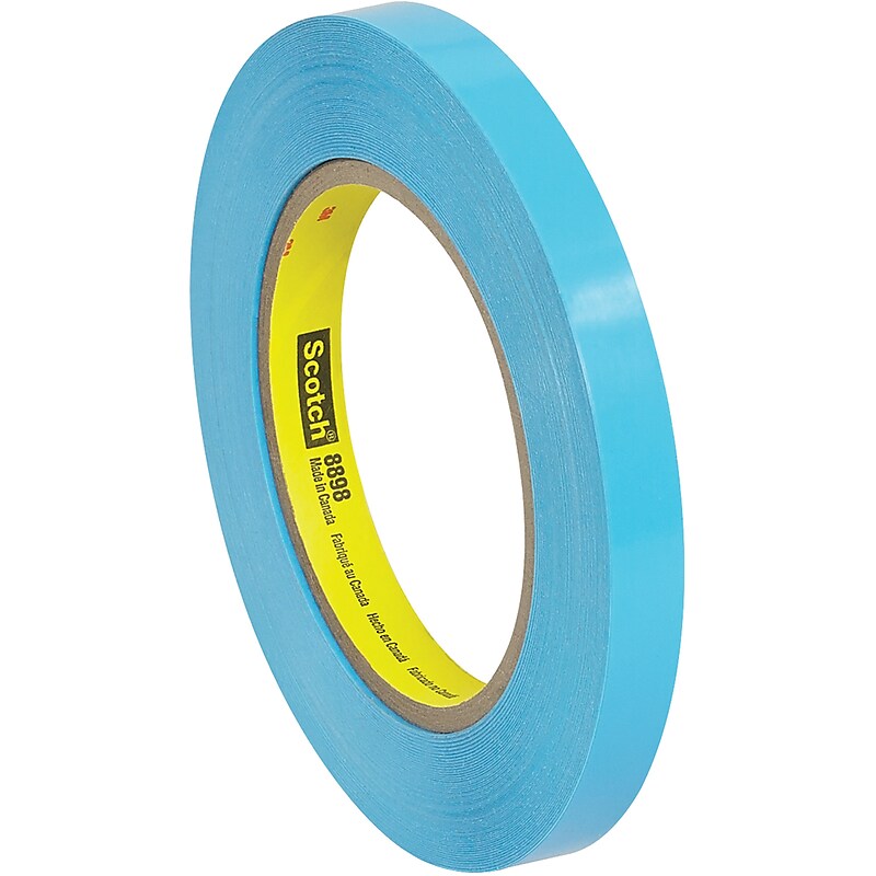 3M Heavy Duty Strapping Tape, 0.5" x 60 yds., 3"Core, Blue, 72/Carton (T9138898) image 1