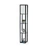Simple Designs 62.50" Etagere Organizer Storage Shelf Floor Lamp with Linen Shade, Black (LF1014-BLK)~#|#~61CFC8C4-7CF3-4237-B6ECBA08F29E88A3_sc7