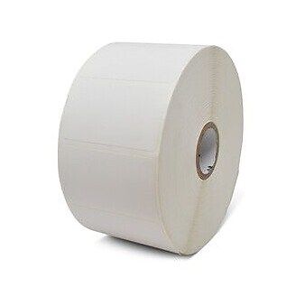 Zebra Technologies PolyPro 4000D Thermal Transfer Labels, 1 1/4" x 2 1/4", White, 2000/Roll, 6 Rolls/Box (10010063)