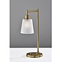 Adesso Gio Incandescent Desk Lamp, 22"H, Antique Brass/White (3302-21)~#|#~61D752CD-70B9-4FB3-B7F84DD9A0C5DC38_sc7