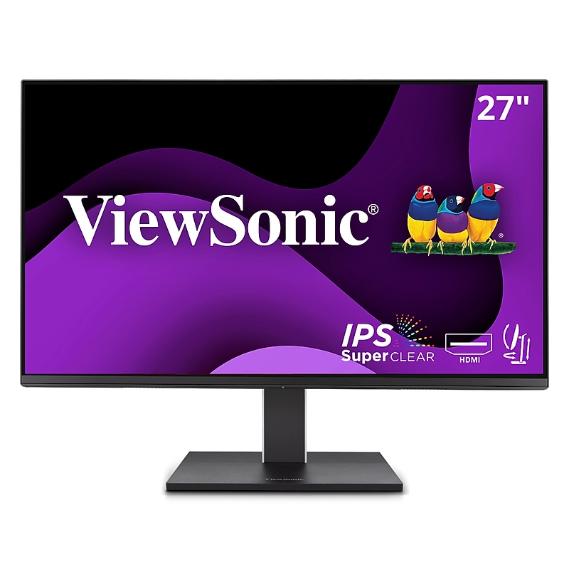 ViewSonic Ergonomic 27" 1080p 100Hz LCD Monitor, HDMI, DisplayPort, VGA, Black, 4-Port USB Hub (VG2751) image 1