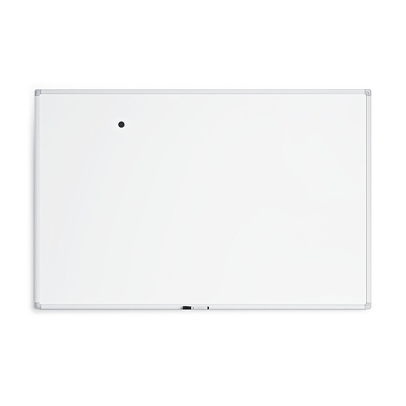 U Brands Magnetic Porcelain Dry-Erase Whiteboard, Aluminum Frame, 6' x 4' (4901U00-01) image 1