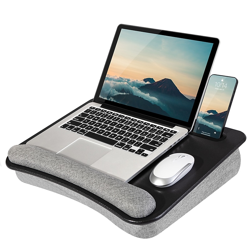 LapGear Portable 17.8" x 13.5" x 3" Laptop Lap Desk, Black image 1