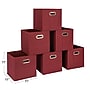 Household Essentials Storage Cubes 23.05 Quart Storage Container, Cardboard, Burgundy, 6/Pack (HE1247)~#|#~61DE0B23-9B7F-4299-8280C3747716A814_sc7