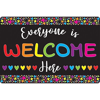 Ashley Smart Poly Commercial Floor Mat, 15.5″ x 23.5″, Everyone is Welcome Here Hearts, 2/Bundle (ASH91501-2) Sansujyuku sansujyuku.com