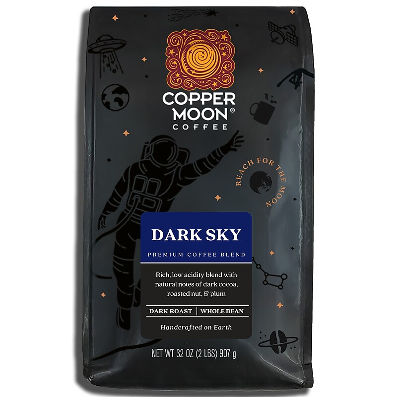 Copper Moon Dark Sky Arabica Beans Coffee, Dark Roast, 32 oz. (260124) image 1