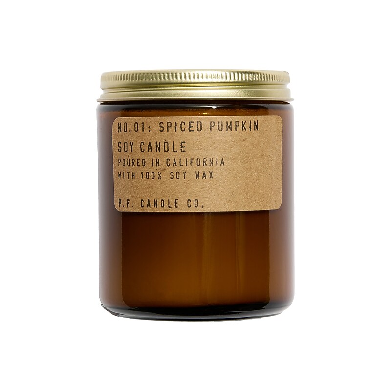 P.F. Candle Co. Fall Classics Spiced Pumpkin Scent Soy Glass Jar Candle, 7.2 oz. (SC1) image 1