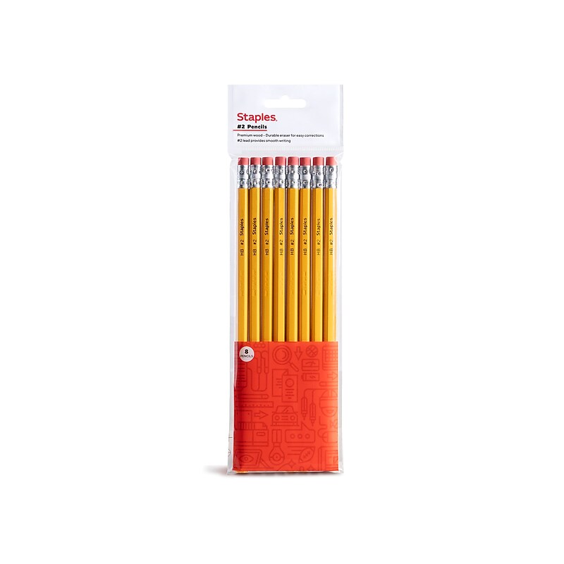 Staples® Wooden Pencil, 2.2mm, #2 Medium Lead, 8/Pack (ST60571-US) image 1
