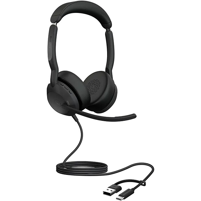 【美品】Jabra Evolve2 50 ワイヤレスヘッドセット Jabra Evolve2 50 USB-C/A Noise Canceling Stereo Headset