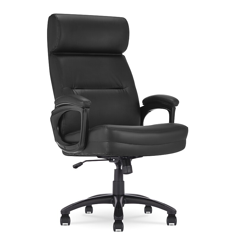 Serta Comfort Big & Tall Ergonomic Bonded Leather Swivel Executive Chair, Black (CHR10131A) image 1