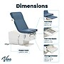 Viva Comfort Pointe Power Adjustable Exam Table with Stirrups, 450 lbs. Capacity, Blue (ADI‎996-10-BLU-MK)~#|#~61F6B63B-5313-476D-B14318A06832FD7F_sc7