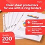 Staples Standard Weight Sheet Protector, 8.5" x 11", Clear, 200/Box (10525)~#|#~61F8D0D9-4FC3-40E3-8C0A67A9A96B2212_sc7