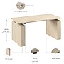 Bush Business Furniture Stratus 60"W Electric Rectangular Adjustable Standing Desk, Natural Elm (SUT001NE)~#|#~61F9AFAB-36A3-49A8-9306E9918C24B151_sc7