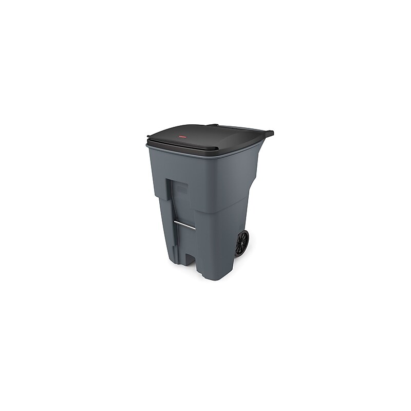 Rubbermaid Brute Metal Outdoor Trash Can, 95 Gallon, Gray (FG9W2200GRAY) image 1